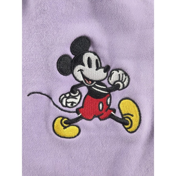 Disney Mickey Mouse Purple Lilac 100% Cotton Jogger Sweatpants, Sz M - Picture 4 of 10
